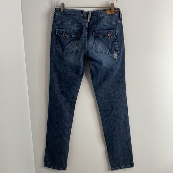 Volcom super skinny low rise distressed patch jeans 9 - Picture 9 of 14